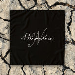 Unique Personalised Black and White Name Monogram Scarf<br><div class="desc">Personalised Unique Black and White Name Monogram Design for anyone.</div>