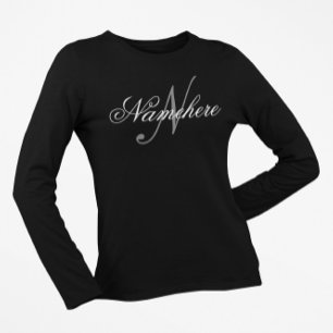Unique Personalised Black and White Name Monogram  T-Shirt