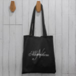 Unique Personalised Black and White Name Monogram Tote Bag<br><div class="desc">Personalised Unique Black and White Name Monogram Design for anyone.</div>