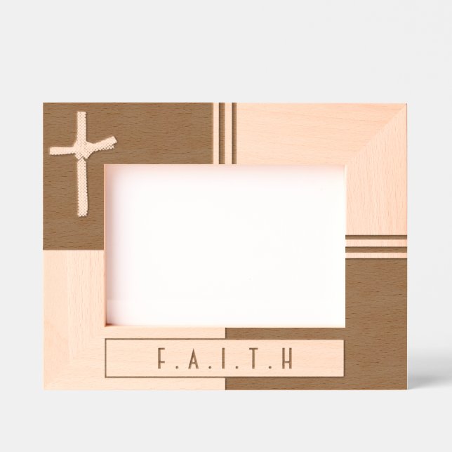 Unique Personalised Christian Palm Cross Art Etched Frames (Front)