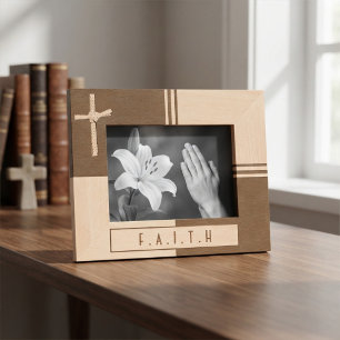 Unique Personalised Christian Palm Cross Art Etched Frames