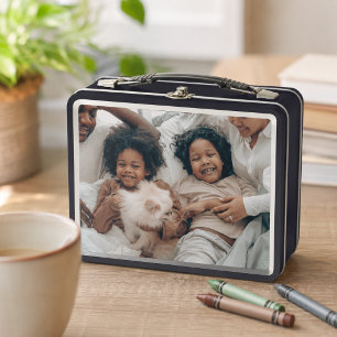 Unique personalised custom metal lunch box