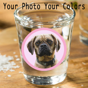 Unique Personalised First Pet Dog Lover Photo Gift Shot Glass