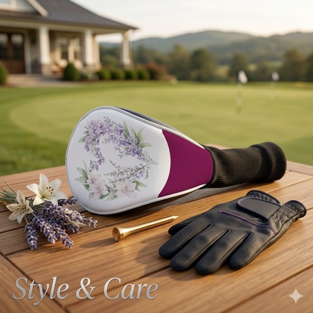 Unique & Personalised Floral Golf Head Cover (Unique & Personalized Floral Golf Head Cover)