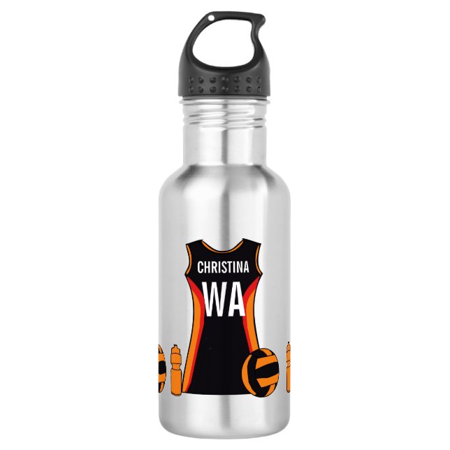 Unique Personalised Netball 532 Ml Water Bottle (Front)