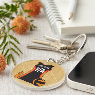 Unique Personalised Netball Key Ring
