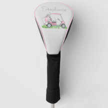 Unique Personalised Pink Golf Cart Feminine