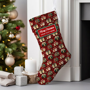 Unique Personalized Christmas Stocking Watercolor