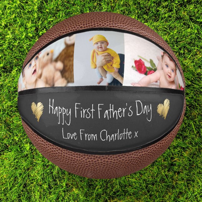 Unique Personalized First Fathers Day Mini Basketball (Creator Uploaded)