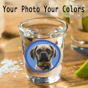 Unique Personalized First Pet Dog Lover Photo Gift Shot Glass