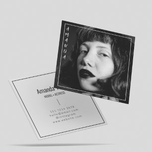 Unique Photo Actress Singer Model Performance  Square Business Card