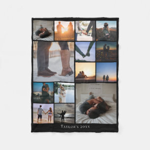 Unique Photo Collage Personalised Fleece Blanket