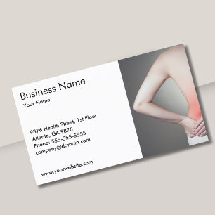 Unique Photo of Woman's Back Doctor Business Card