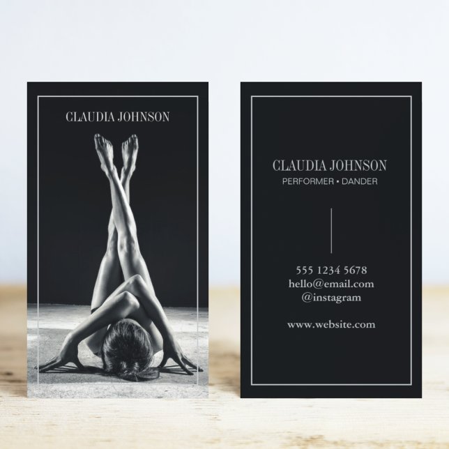 Unique Photography Modelling Performer Dancer   Business Card (Creator Uploaded)