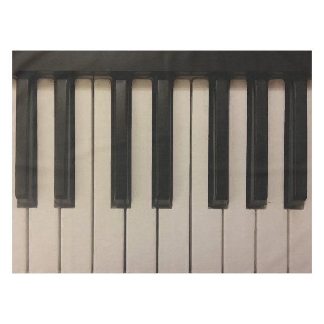Unique Piano Keys Print Tablecloth (Front (Horizontal))