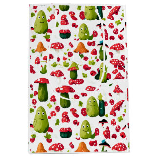 unique pickle and mushroom  Medium Gift Bag 
