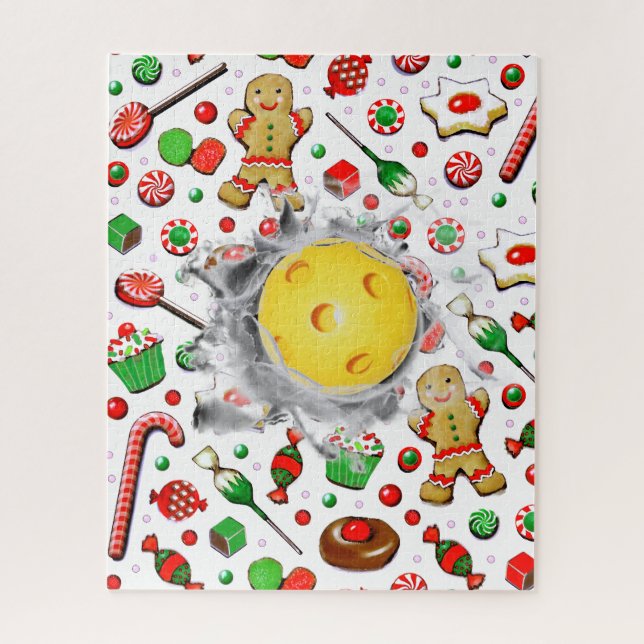 Unique Pickleball Holiday Gift Jigsaw Puzzle (Vertical)