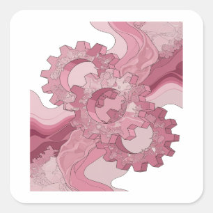 Unique Pink Abstract Label Design