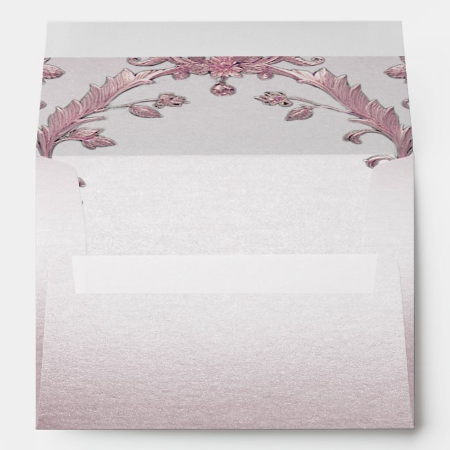 Unique Pink Floral Envelope (Back (Bottom))