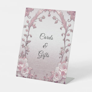 Unique Pink Floral Tabletop Signs