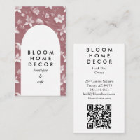 Unique Pink Flowers Photography QR Code Arch
