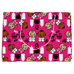 Unique Pink New Baby Gift Large Gift Bag