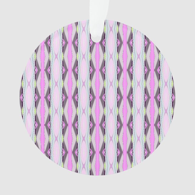 Unique Pink Pattern Ornament (Front)