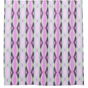 Unique Pink Pattern Shower Curtain
