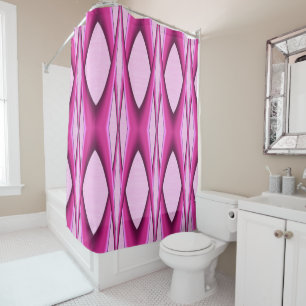 Unique Pink Pattern Shower Curtain