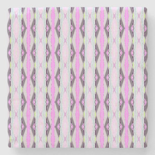 Unique Pink Pattern Stone Coaster
