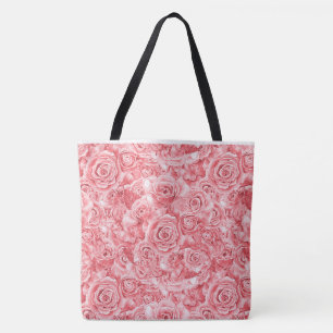 Unique Pink Rose Large Tote Bag
