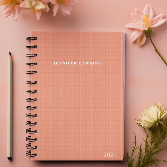 Unique Pink Stripe Texture 2024 Weekly Personal Planner (Creator Uploaded)