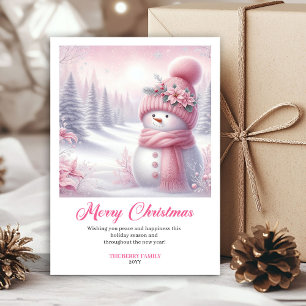 Unique Pinkmas Download Winter Scene Christmas Holiday Card