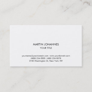 Unique Plain Black White Business Card