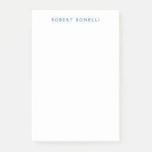 Unique Plain White Blue Minimalist Modern Post-it Notes