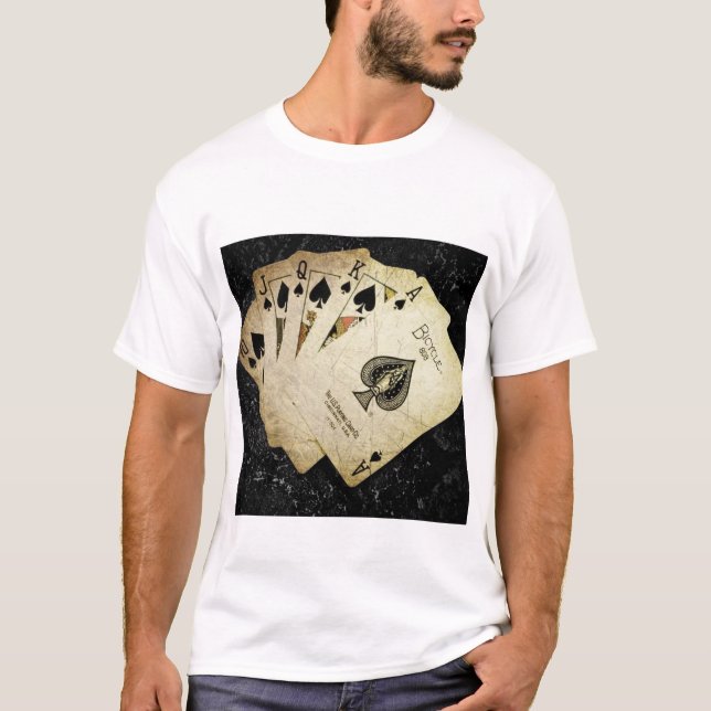 Unique playing card desined Men's t-shirt (Front)