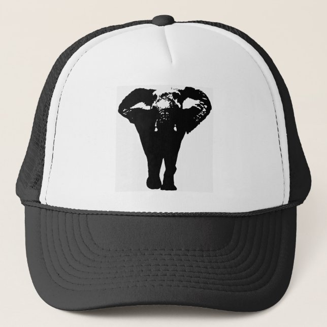 Unique Pop Art Elephant Trucker Hat (Front)