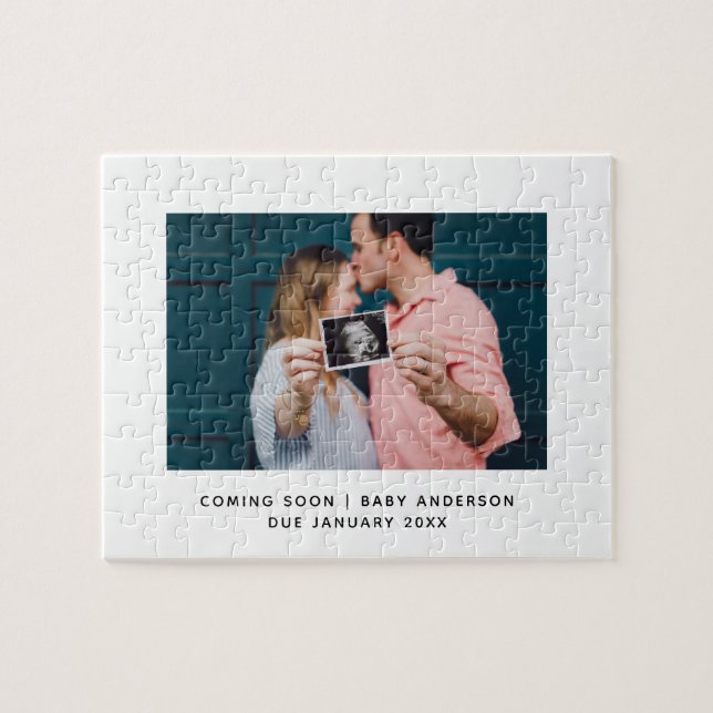 Unique Pregnancy Announcement Coming Soon Photo Jigsaw Puzzle (Horizontal)