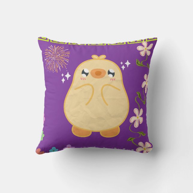 Unique printed cushion, Bespoke throw pillow,  Cushion (Back)