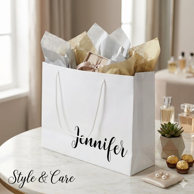 Unique Printed Large Gift Bag with Custom Name (Unique Printed Large Gift Bag with Custom Name)