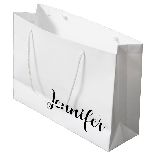 Unique Printed Large Gift Bag with Custom Name (Front Angled)