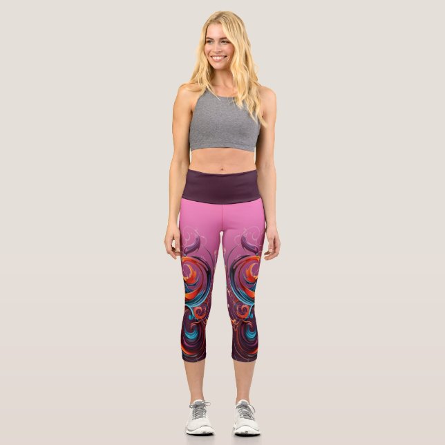 Unique Printed Yoga Pants (Front)