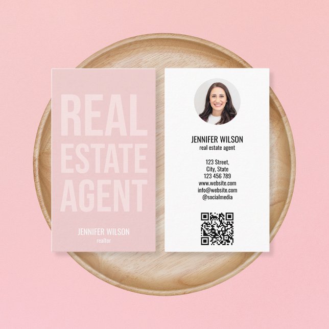 Unique Professional Real Estate Realtor QR Code Business Card (Creator Uploaded)
