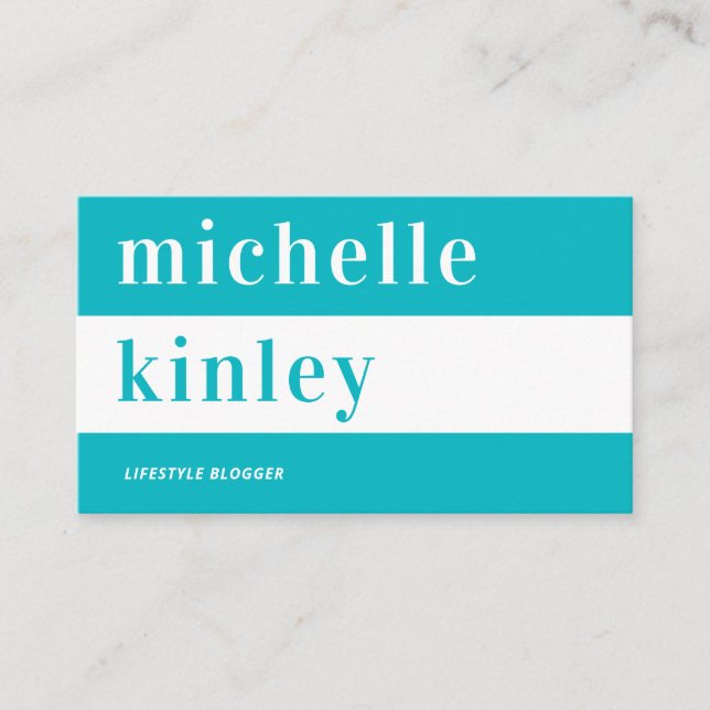 Unique professional trendy typography networking business card (Front)