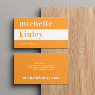 Unique professional trendy typography networking business card