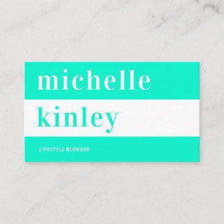 Unique professional trendy typography networking business card