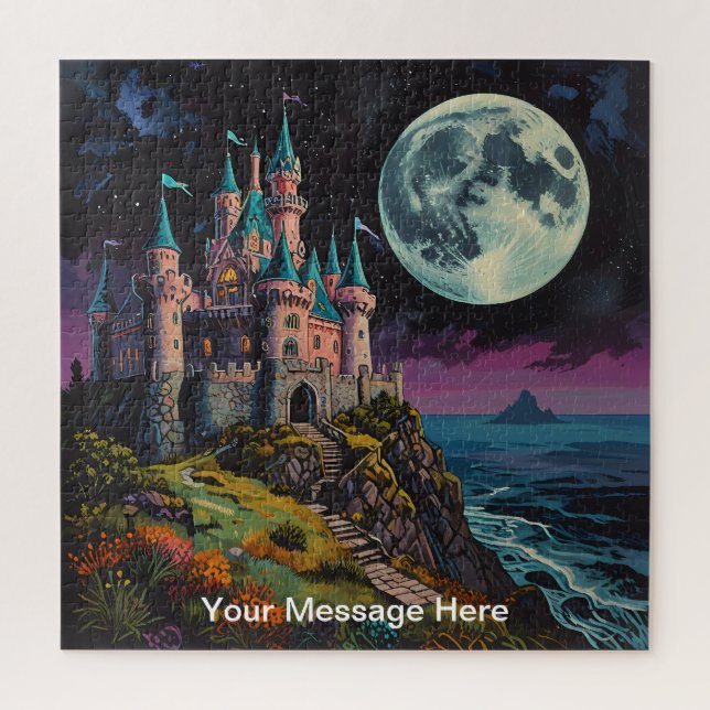 Unique psychedelic & fun personalized jigsaw puzzle (Vertical)