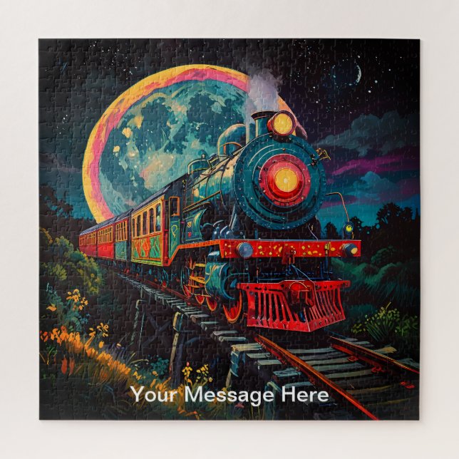 Unique psychedelic & fun personalized jigsaw puzzle (Vertical)