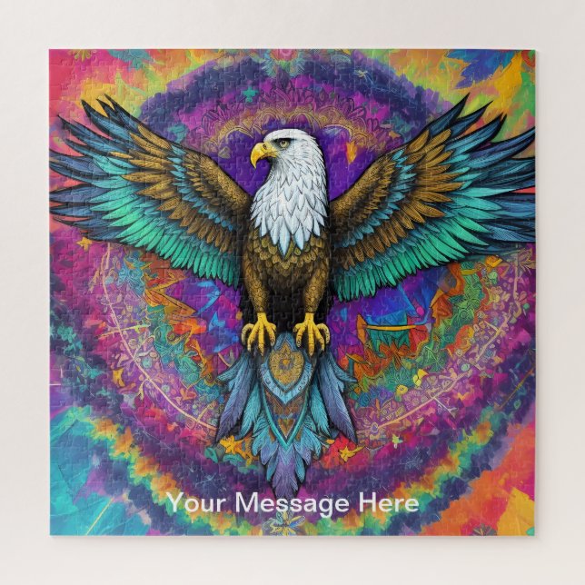 Unique psychedelic & fun personalized jigsaw puzzle (Vertical)