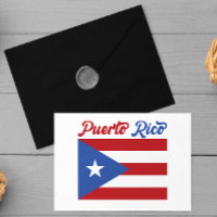 Unique Puerto Rico Flag Invitation Postcard